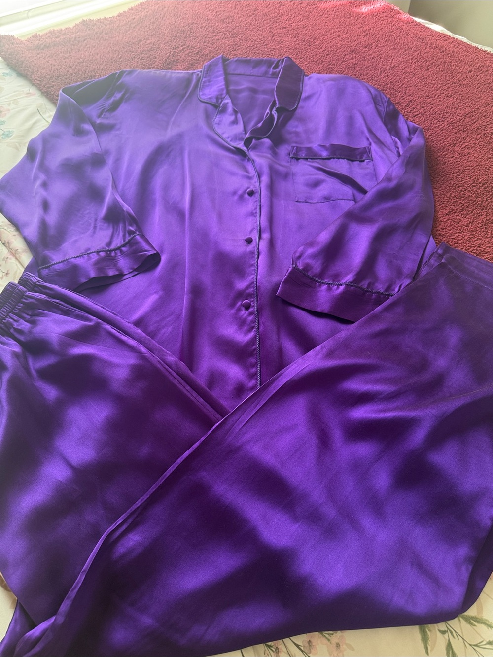 Vintage rare designer  Silk lord Taylor Women’s Pajama - Vibrant Purple size L